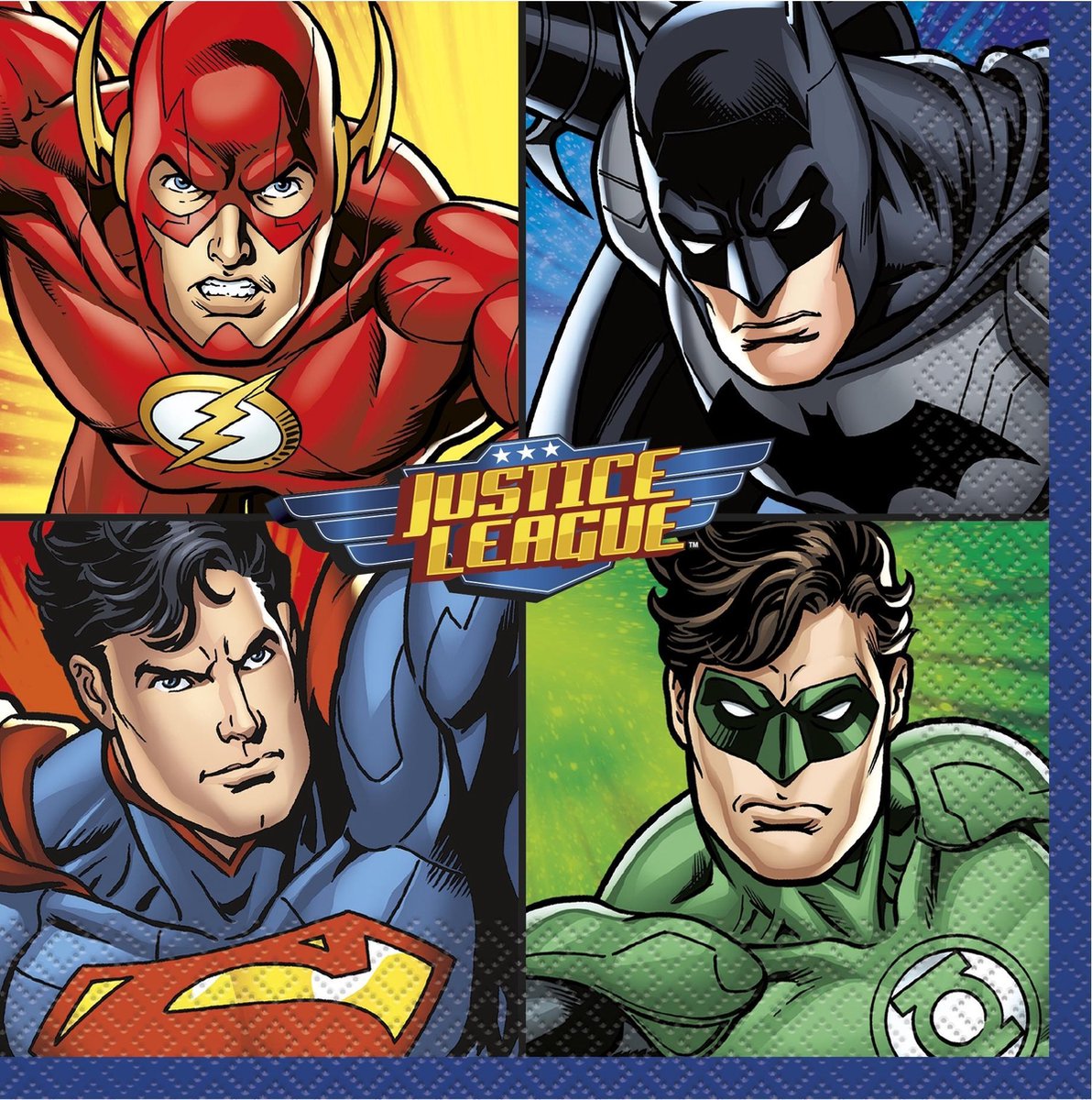 UNIQUE - 16 Justice League servetten - Decoratie > Papieren servetten